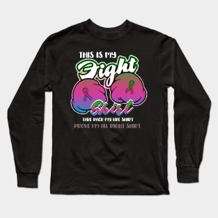 metastatic breast cancer this is my fight shirt Long Sleeve T-Shirt